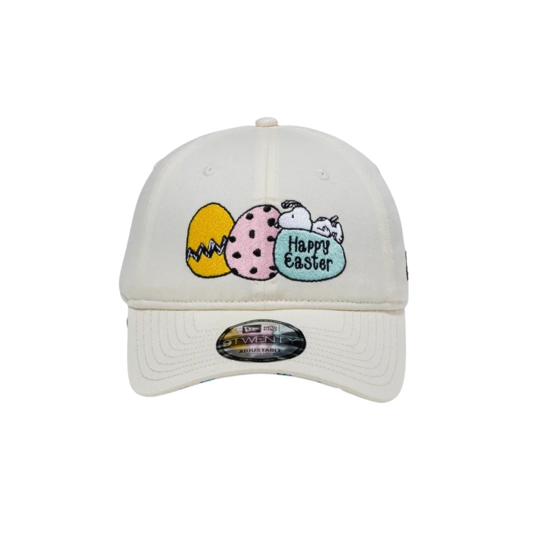 Topi Snoopy 9TWENTY PEANUTS Easter Chrome White dengan Easy Snap Unisex Topi Snoopy 9TWENTY PEANUTS Easter Chrome White dengan Easy Snap Unisex