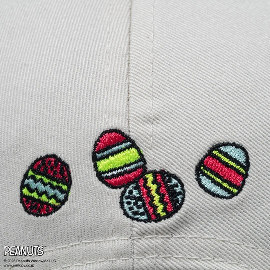 Topi Snoopy 9FORTY PEANUTS Paskah Woodstock Ivory Ukuran 56.8-60.6cm Unisex Topi Snoopy 9FORTY PEANUTS Paskah Woodstock Ivory Ukuran 56.8-60.6cm Unisex