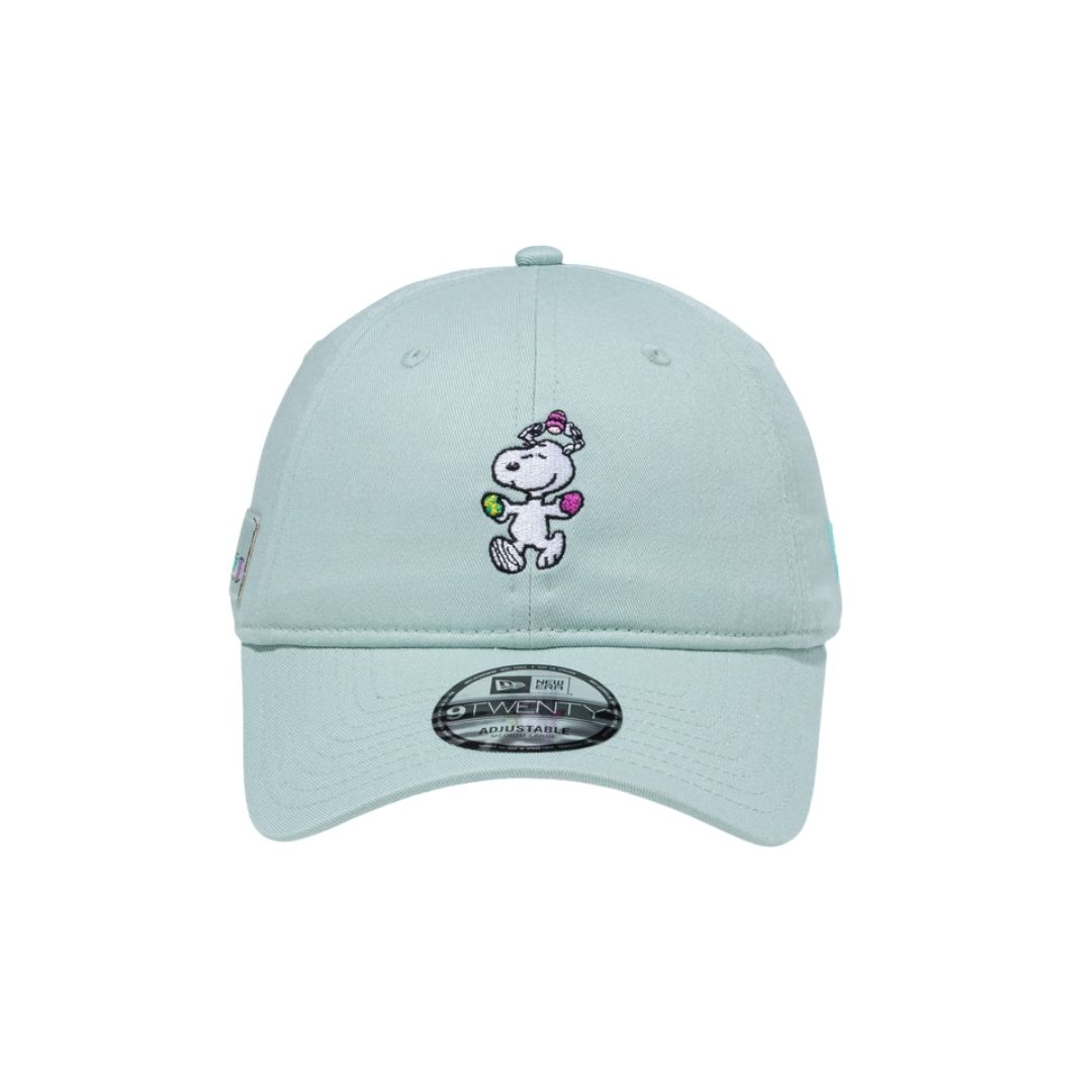 Topi Snoopy 9TWENTY PEANUTS Paskah Fresh Mint dengan Easy Snap Unisex Kasual