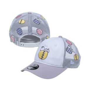 Topi Snoopy Kids 9TWENTY Tracker PEANUTS Paskah White Soft Lavender 52-55.8cm