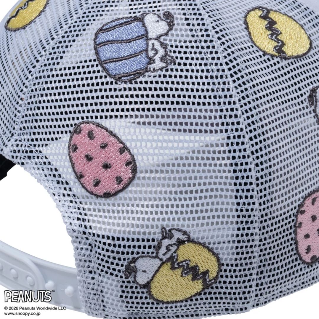 Topi Snoopy Kids 9TWENTY Tracker PEANUTS Paskah White Soft Lavender 52–55.8cm