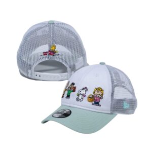 Topi Snoopy Kids 9TWENTY Tracker PEANUTS Paskah White Fresh Mint 52-55.8cm