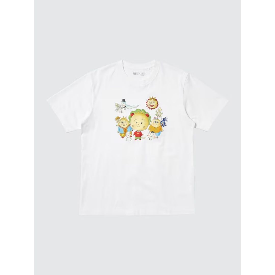 Kaos Uniqlo Coji-Coji White Manga UT Shueisha 100th Anniversary