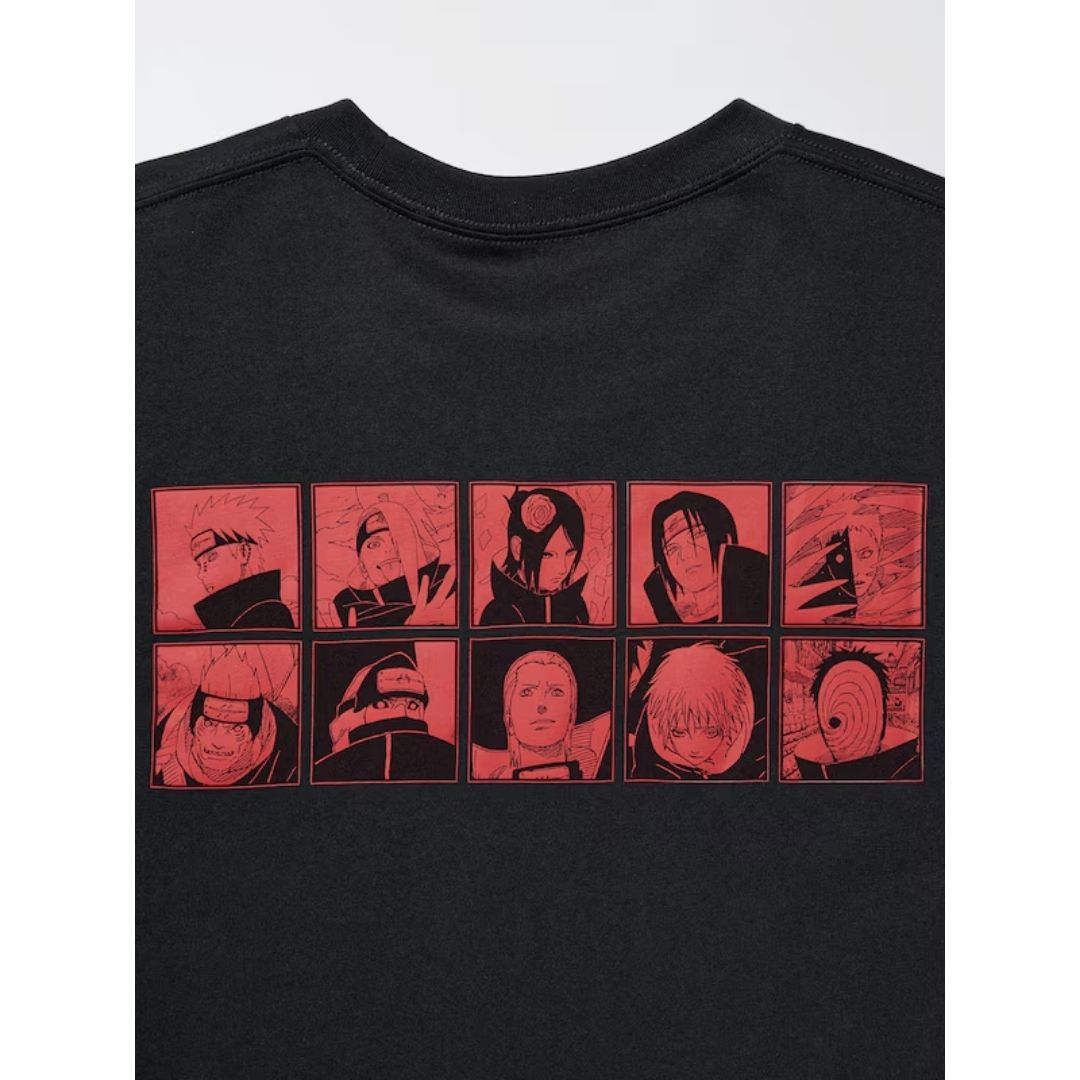 Kaos Uniqlo Naruto Akatsuki Black Manga UT Shueisha Edition 