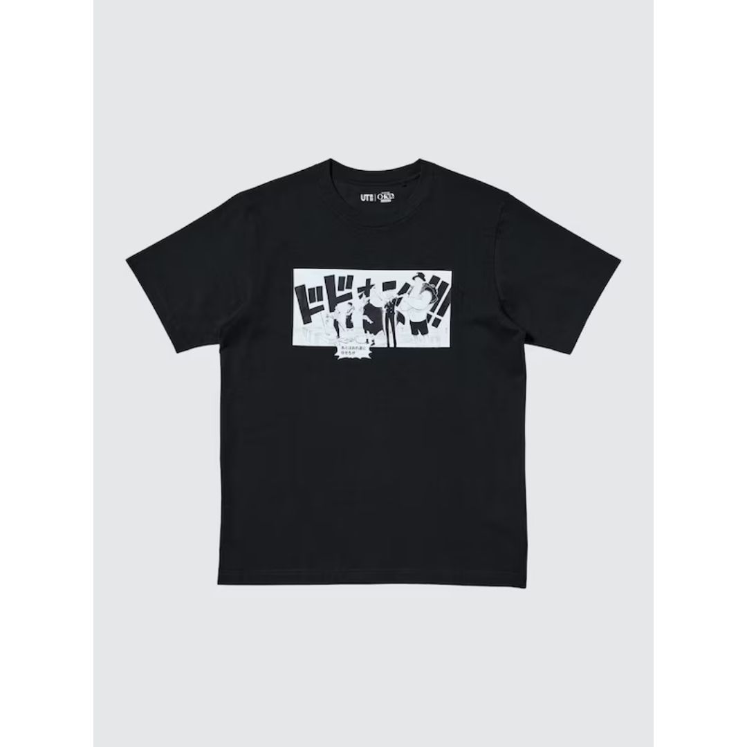 Kaos Uniqlo One Piece Straw Hat Black Manga UT Edition Kaos Uniqlo One Piece Straw Hat Black Manga UT Edition
