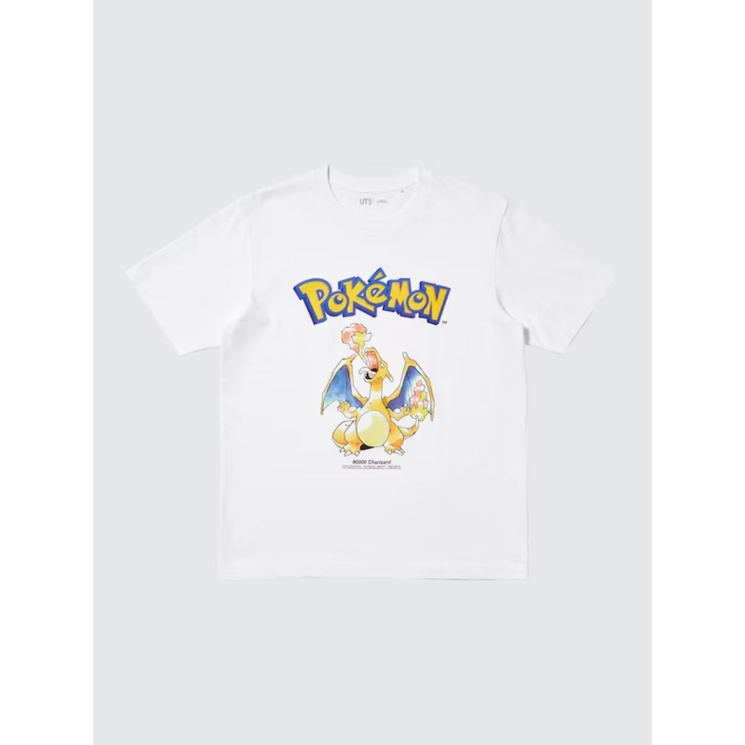 KaosKaos Uniqlo Pokemon Charizard White UT 30th Anniversary