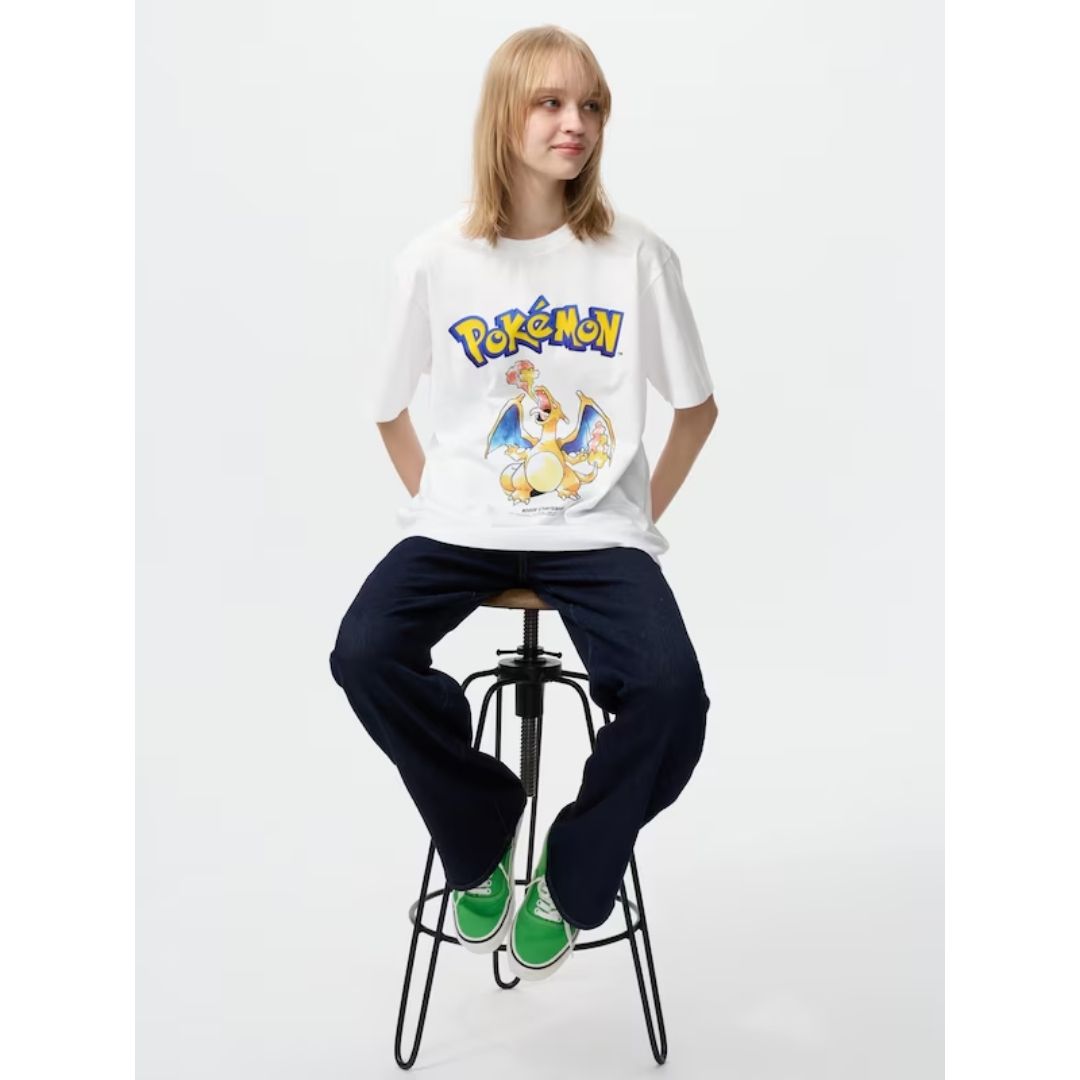 KaosKaos Uniqlo Pokemon Charizard White UT 30th Anniversary