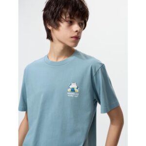 Kaos Uniqlo Pokemon Snorlax Blue UT 30th Anniversary