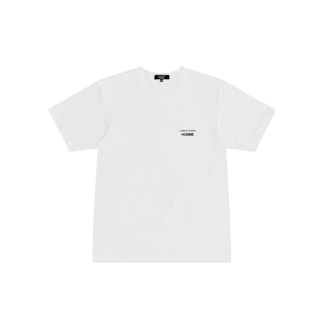 COMME des GARCONS HOMME Cotton Tee White T-Shirt Jersey Garment Print