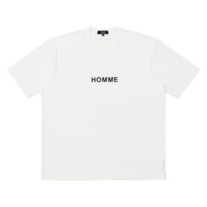 COMME des GARCONS HOMME Tight Jersey Tee White Cotton Garment Print T-Shirt COMME des GARCONS HOMME Tight Jersey Tee White Cotton Garment Print T-Shirt
