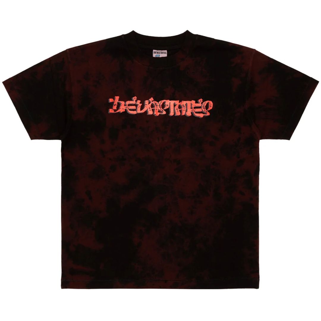 DEVA STATES Mystic T-Shirt Bleached Black Casual Tee Size S-XXL Collection