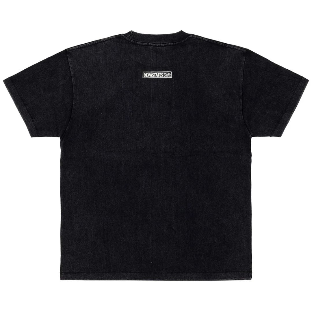 DEVA STATES Sauvage T-Shirt Washed Black Casual Tee Size S-XXL Collection