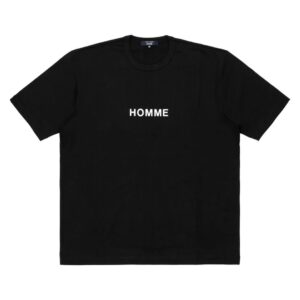 COMME des GARCONS HOMME Tight Jersey Tee Black Cotton T-Shirt Garment Print COMME des GARCONS HOMME Tight Jersey Tee Black Cotton T-Shirt Garment Print