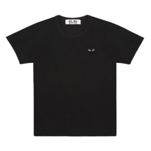 PLAY COMME des GARCONS T-Shirt 2 Black Cotton Jersey Black Emblem Japan