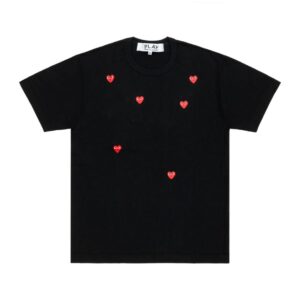 PLAY COMME des GARCONS Random Red Emblem Black Cotton Jersey T-Shirt Japan