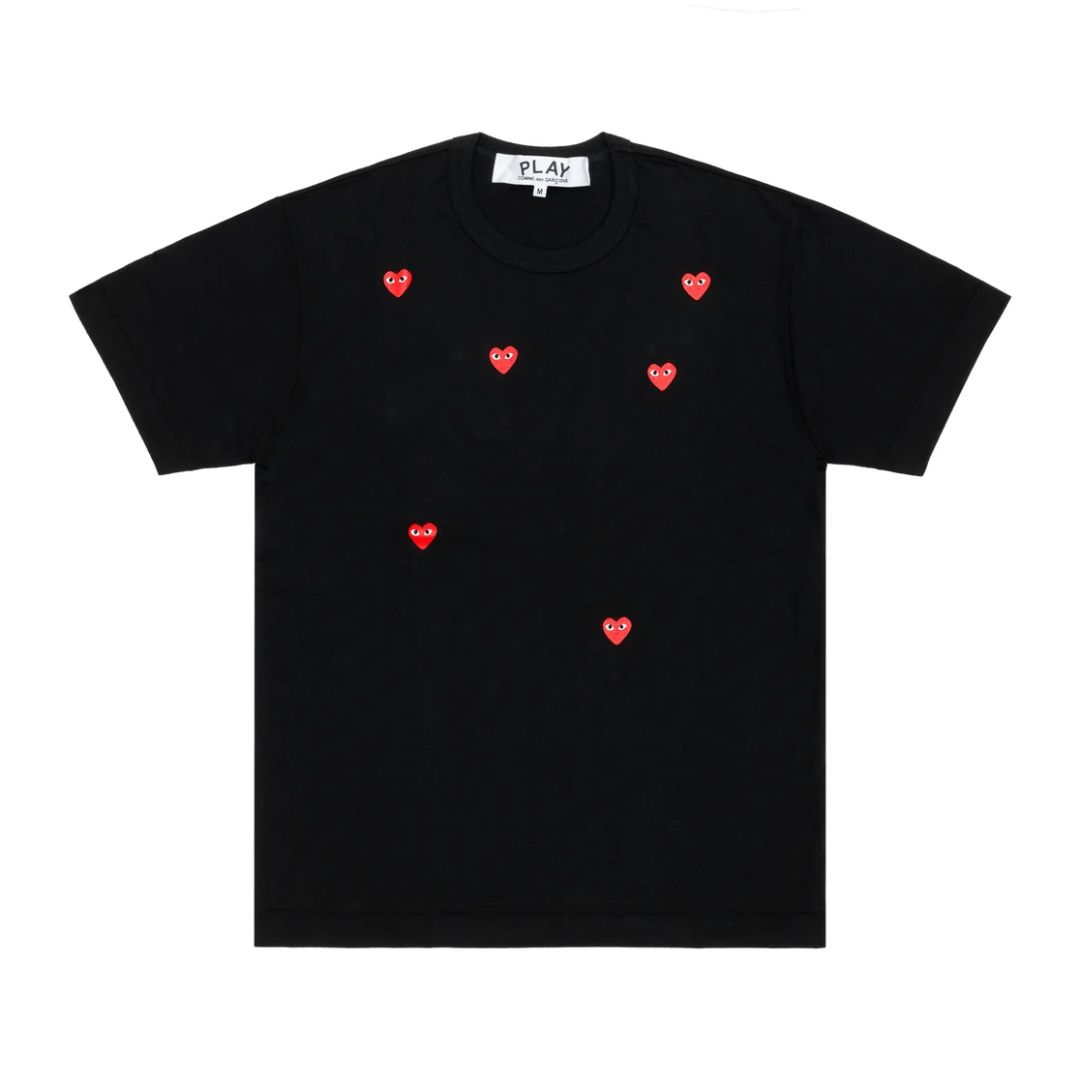 PLAY COMME des GARCONS Random Red Emblem Black Cotton Jersey T-Shirt Japan