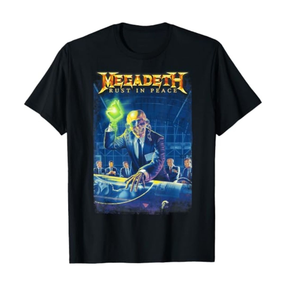 T-Shirt Megadeth Last In Peace Pria Hitam dengan Fit Longgar dan Nyaman T-Shirt Megadeth Last In Peace Pria Hitam dengan Fit Longgar dan Nyaman