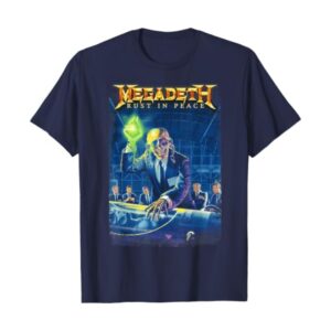 T-Shirt Megadeth Last In Peace Pria Navy Blue dengan Fit Longgar Nyaman