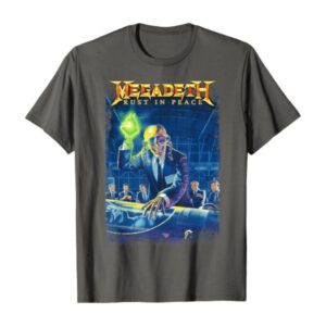 T-Shirt Megadeth Last In Peace Pria Asphalt Grey dengan Fit Longgar Nyaman