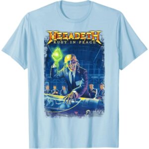 Megadeth T-Shirt Last In Peace Official Baby Blue (Men)