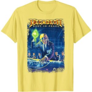 Megadeth T-Shirt Last In Peace Official Lemon Yellow (Men)