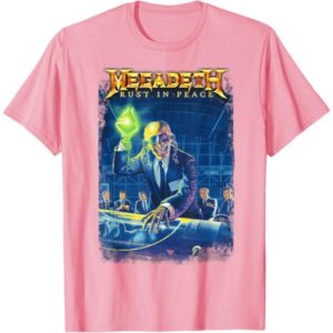 Megadeth T-Shirt Last In Peace Official Pink (Men)