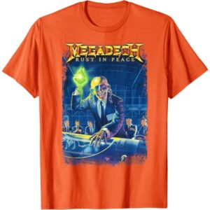 Megadeth T-Shirt Last In Peace Official Orange (Men)