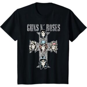 Guns N Roses T-Shirt Vintage Cross Official Black Kids Tee Guns N Roses T-Shirt Vintage Cross Official Black Kids Tee