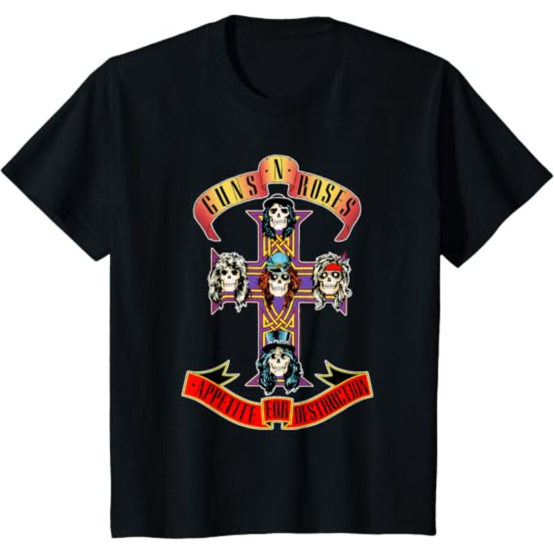 Guns N Roses T-Shirt Official Cross (Kids) Rock Fashion