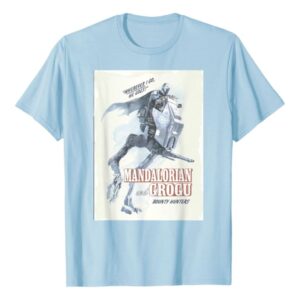 The Mandalorian Grogu Poster Men T-Shirt Baby Blue Star Wars Graphic Tee