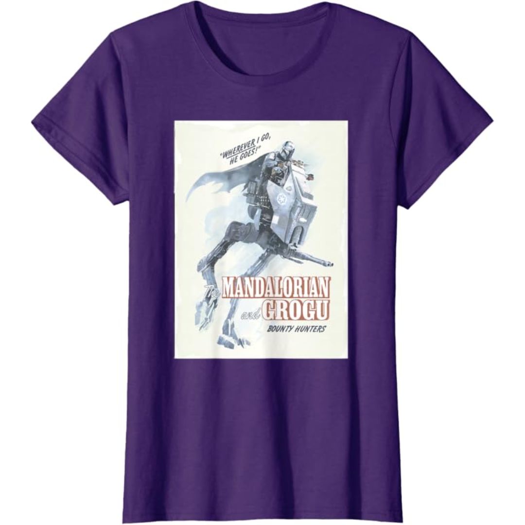 Star Wars T-Shirt Mandalorian Grogu Wherever I Go 
