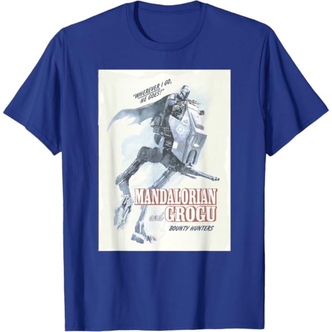  Star Wars T-Shirt Mandalorian Grogu Wherever I Go 