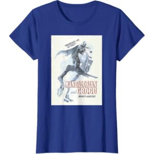 Star Wars T-Shirt Mandalorian Grogu Wherever I Go Royal Blue Woman (The Mandalorian And Grogu) Star Wars T-Shirt Mandalorian Grogu Wherever I Go Royal Blue Woman (The Mandalorian And Grogu)