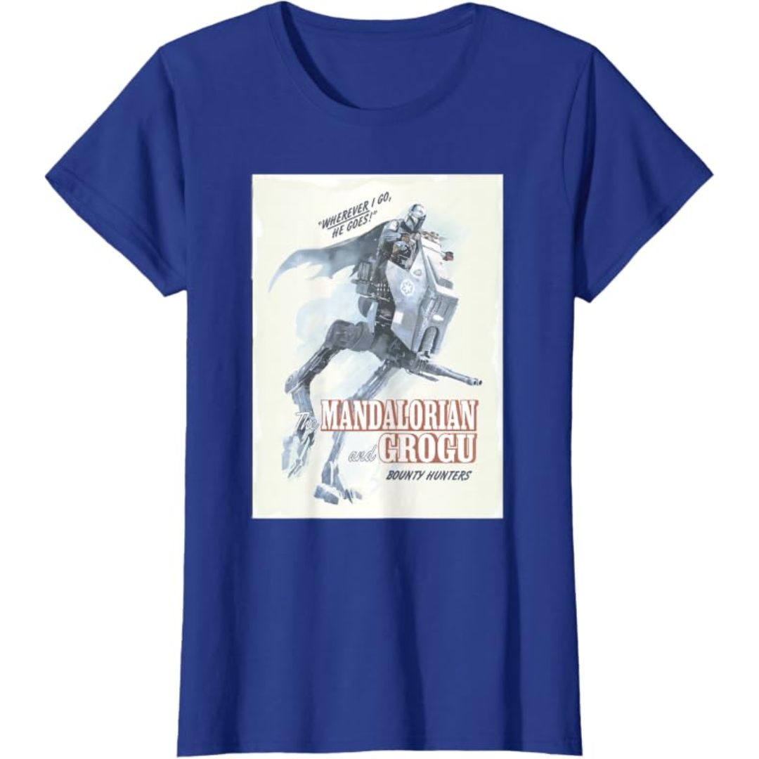Star Wars T-Shirt Mandalorian Grogu Wherever I Go