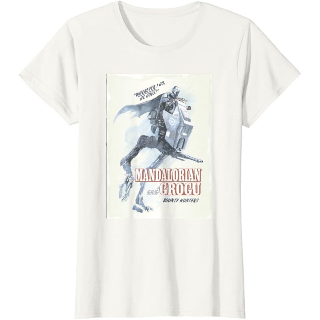  Star Wars T-Shirt Mandalorian Grogu Wherever I Go 