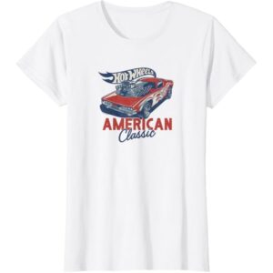 Hot Wheels T-Shirt American Classic Mattel White Woman