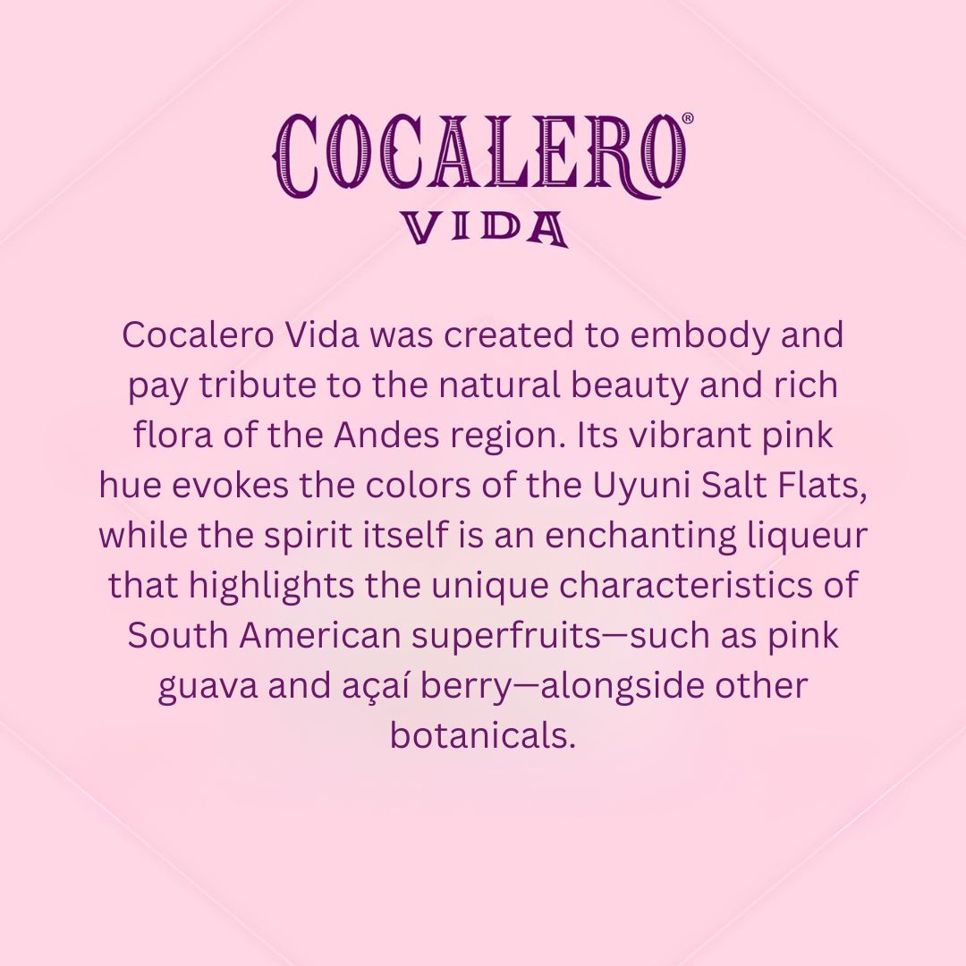 Cocalero Vida Liqueur 22% 700ml Pink Botanical Liqueur (HC)
