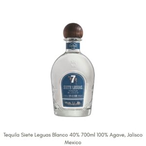Tequila Siete Leguas Blanco 40% 700ml 100% Agave Jalisco (HC) Tequila Siete Leguas Blanco 40% 700ml 100% Agave Jalisco (HC)