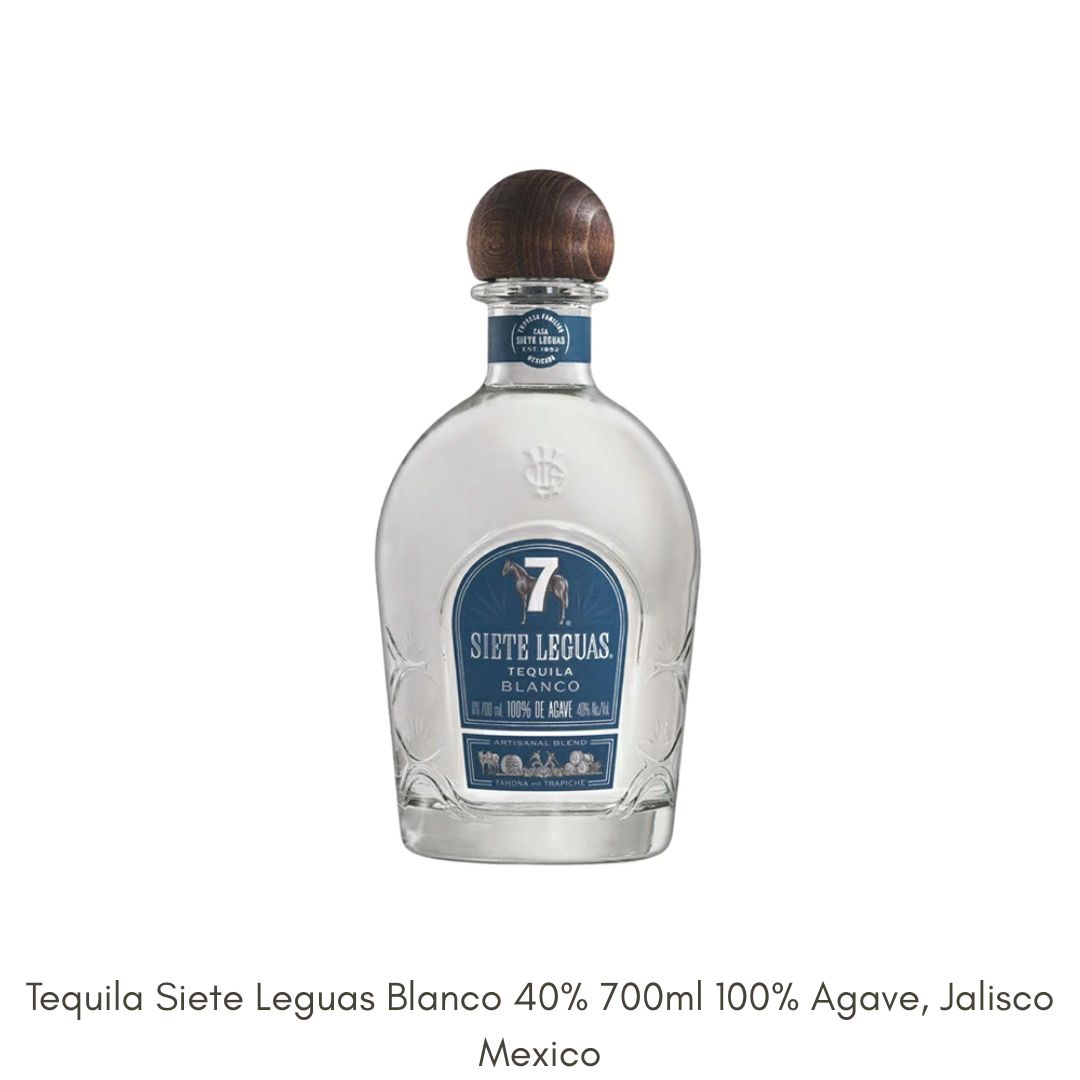 Tequila Siete Leguas Blanco 40% 700ml 100% Agave Jalisco (HC)