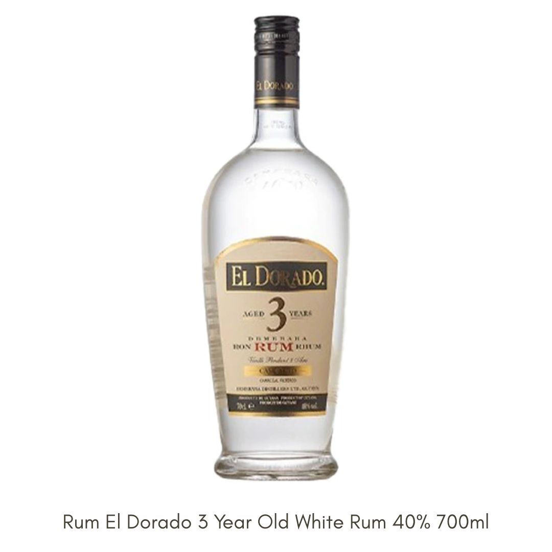 Rum El Dorado White Rum 3 Year Old 40% 700ml Guyana Demerara (HC)