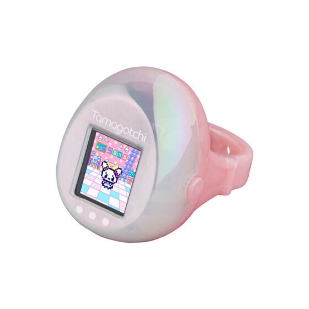 Tamagotchi Ring Mini Color LCD Wearable Pet Game dengan 3 Pilihan Warna