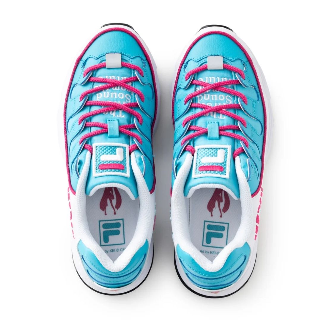 FILA Hatsune Miku SILVA Trainer White Sneakers Futuristic 2A Cushioning