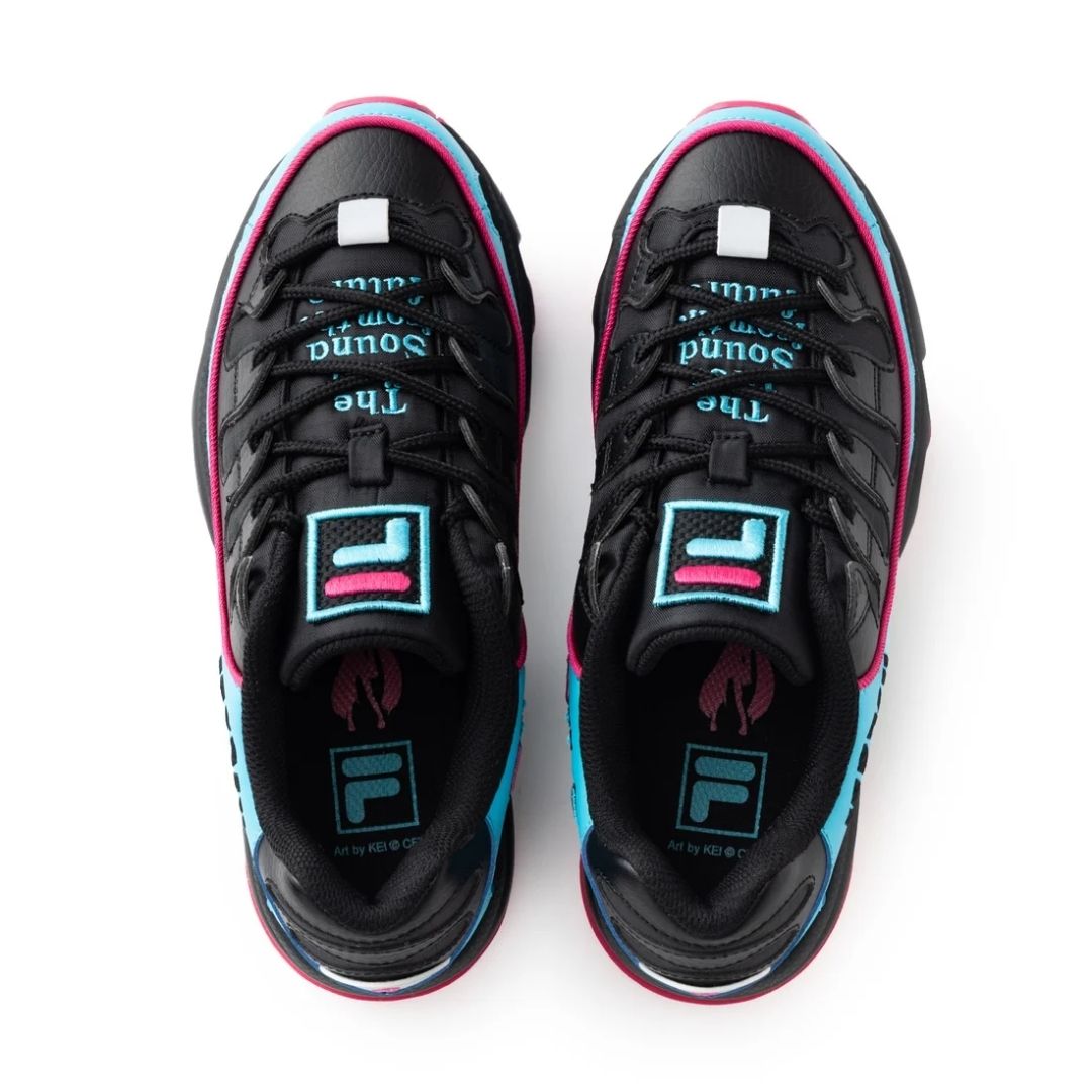 FILA Hatsune Miku SILVA Trainer Black Sneakers Futuristic 2A Cushioning