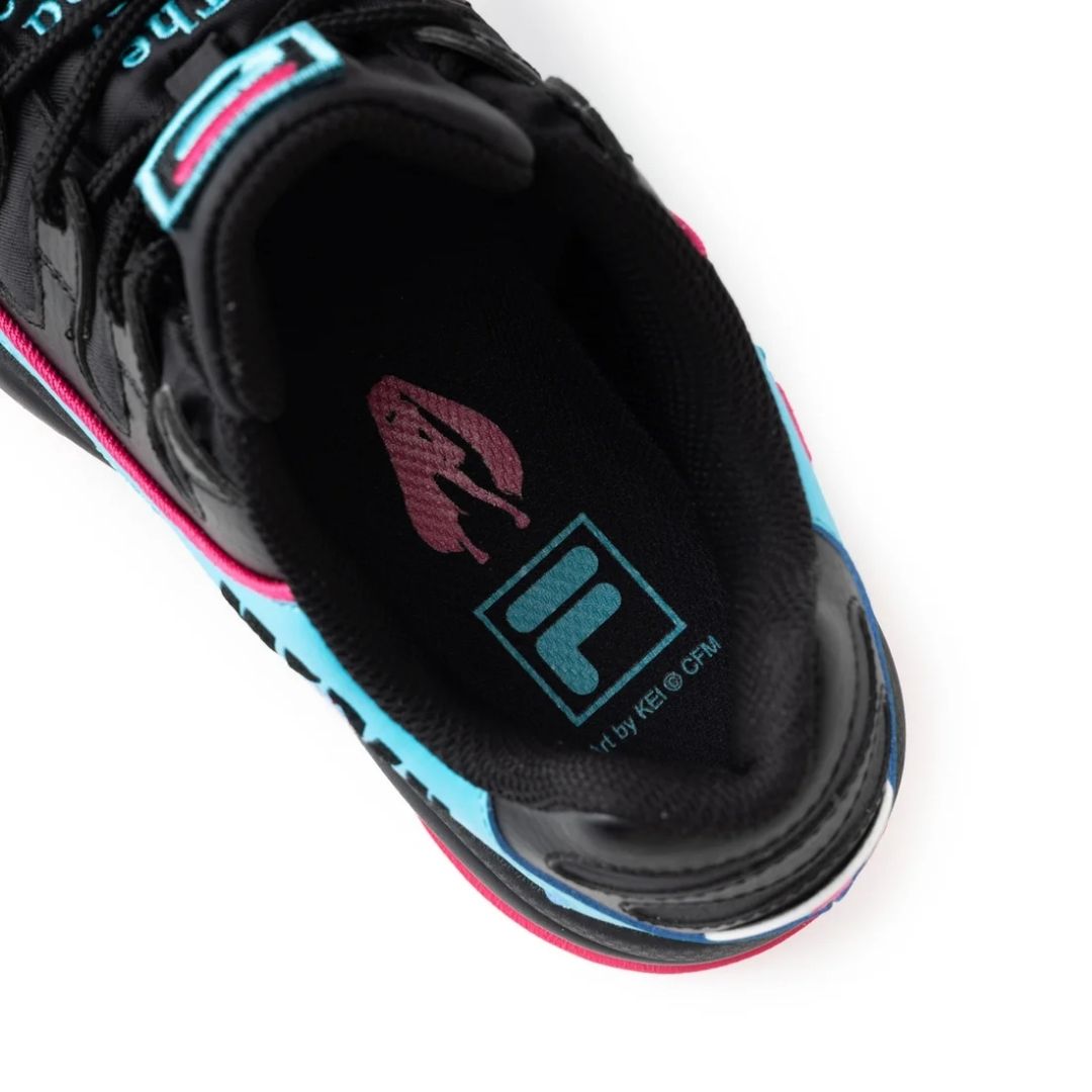 FILA Hatsune Miku SILVA Trainer Black Sneakers Futuristic 2A Cushioning