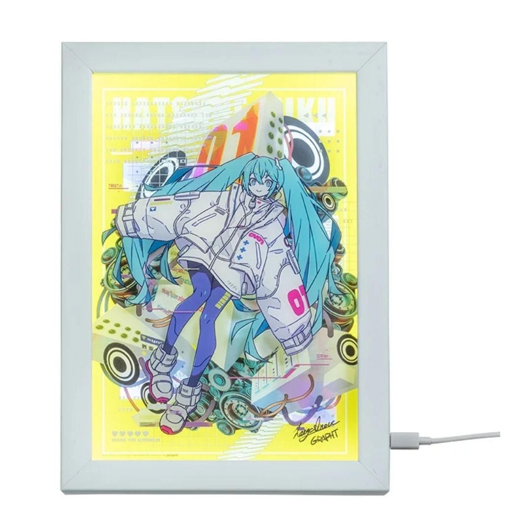 Hatsune Miku Multi-layer LED Artboard dengan Artwork Keigo Inoue Berlapis