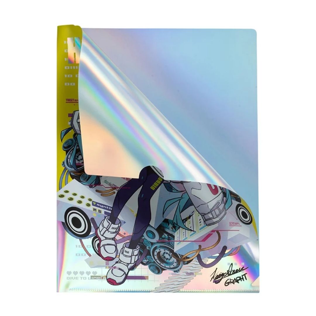 Hatsune Miku Aurora Clear File A4 dengan Artwork Keigo Inoue Berlapis