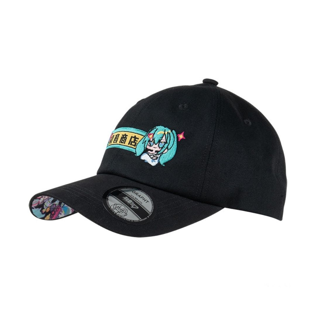 Hatsune Miku Cap dengan Bordir Hatsune Shoten dan Artwork Mugicha Hatsune Miku Cap dengan Bordir Hatsune Shoten dan Artwork Mugicha