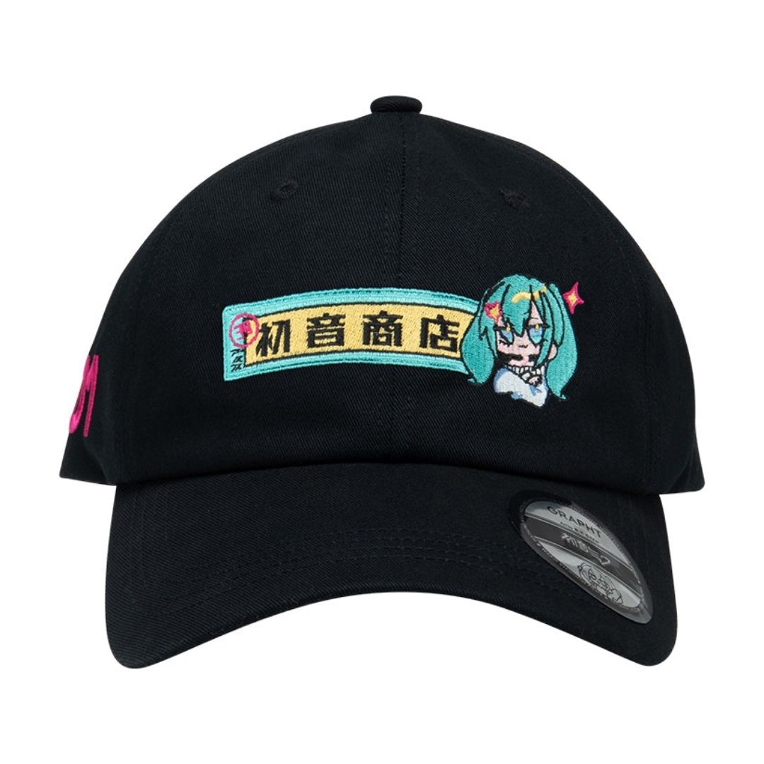Hatsune Miku Cap dengan Bordir Hatsune Shoten dan Artwork Mugicha