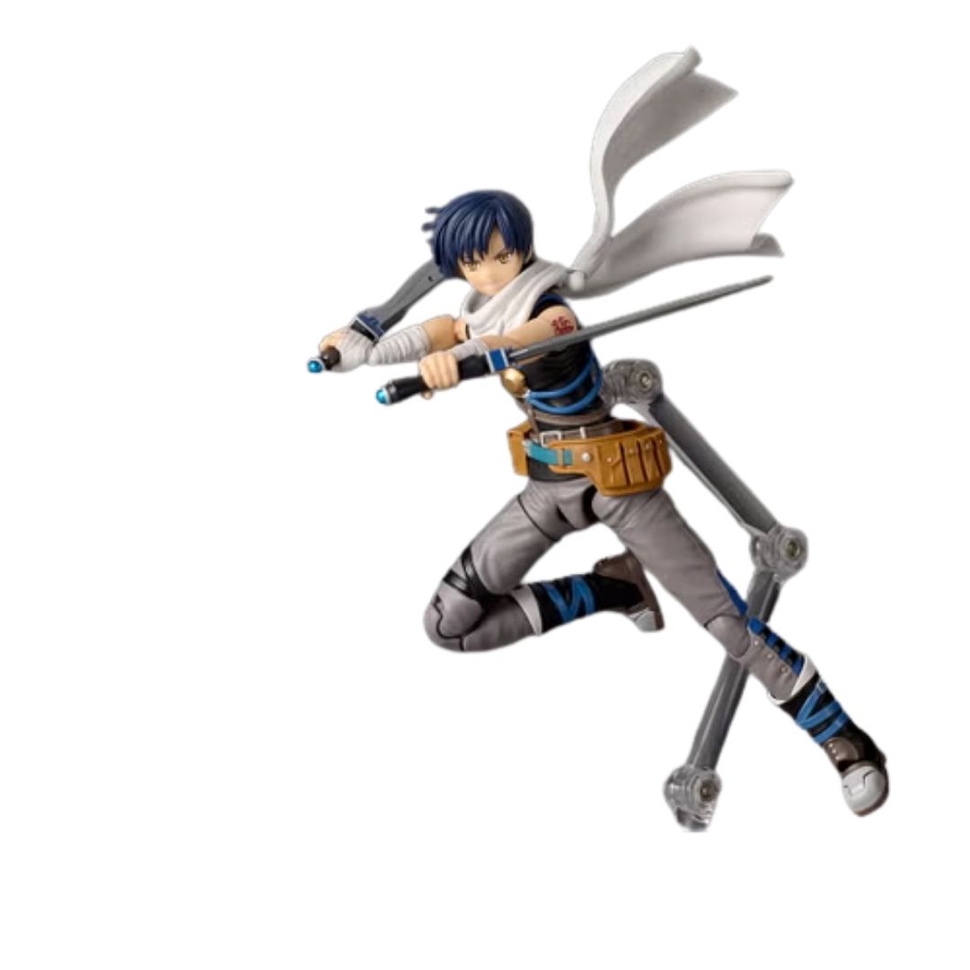 Revoltech Joshua Trails in the Sky Figure 150mm dengan Twin Swords & Harmonica