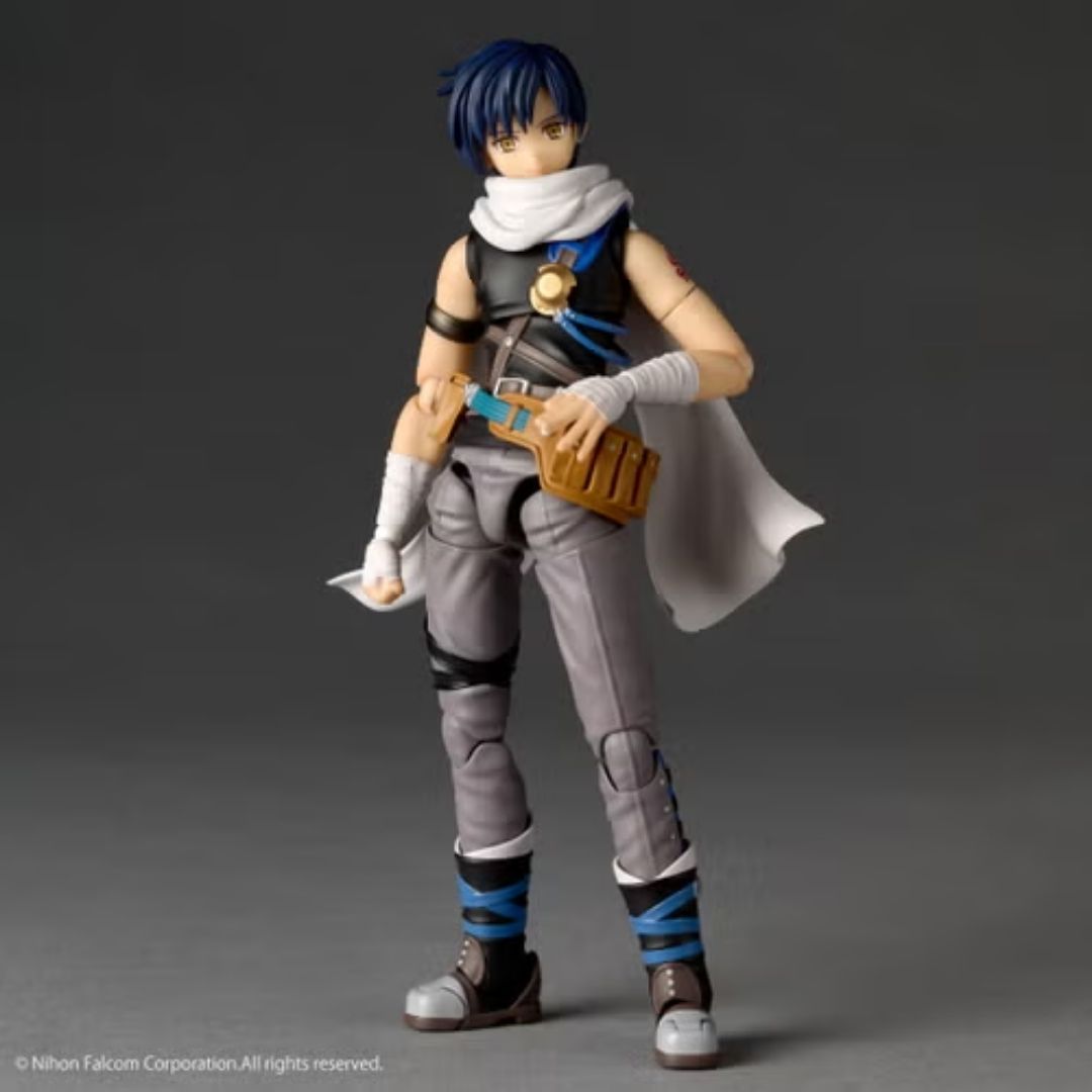 Revoltech Joshua Trails in the Sky Figure 150mm dengan Twin Swords & Harmonica